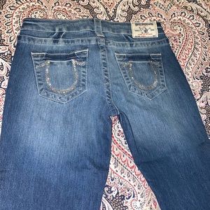 Swarovski crystal skinny true religion jeans
